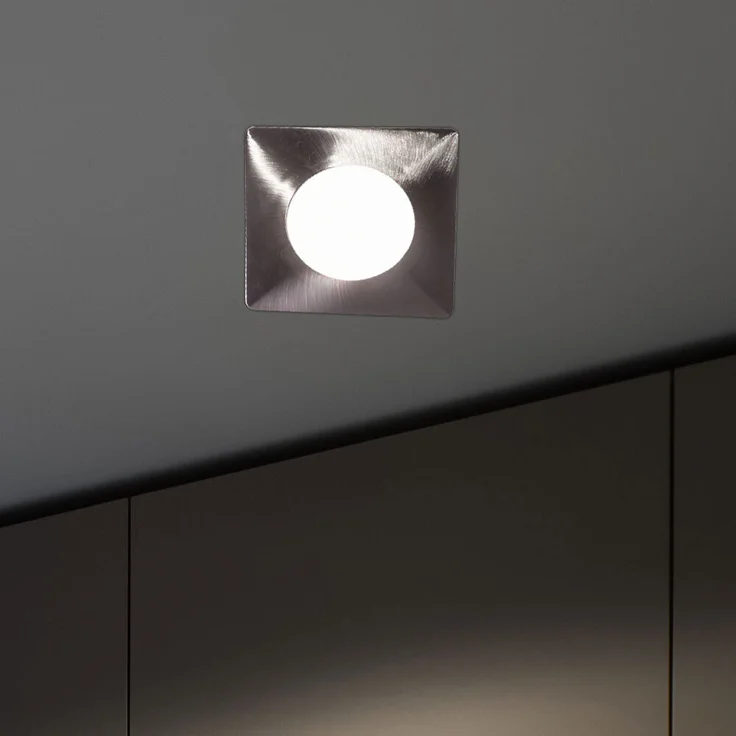 LED Decken-Einbaustrahler, chrom, Einbautiefe 12cm – Bild 5
