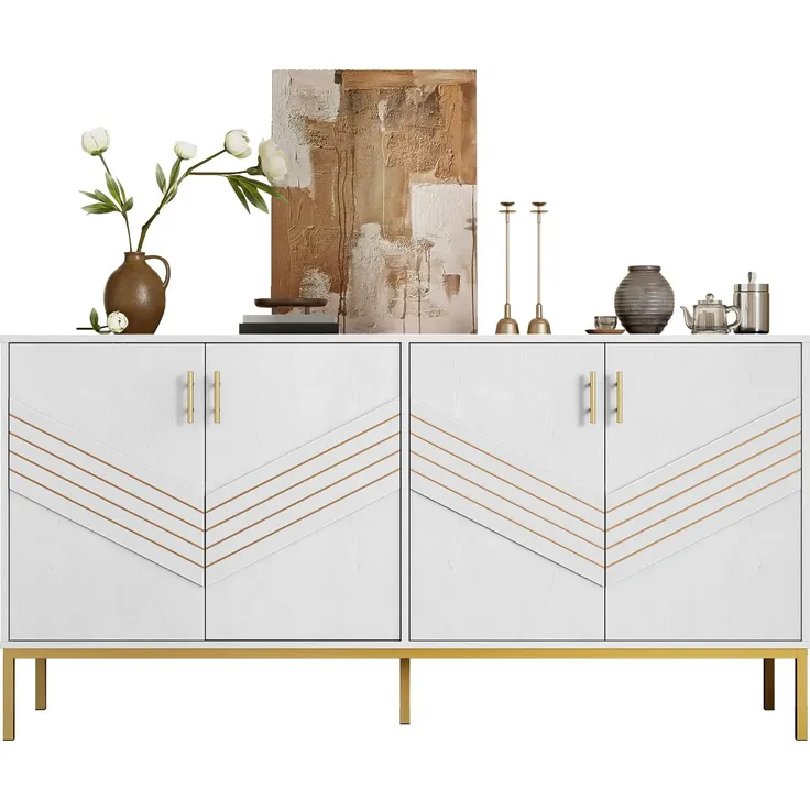 Sideboard 160/40/80.5 cm, Mehrzweckschrank mit Türen, Aufbewahrungsschrank, Küchenbuffet, Küchenschrank