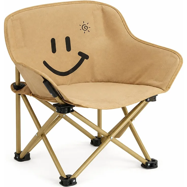 Kinder-Mondstuhl faltbar für Camping und Picknick Beige