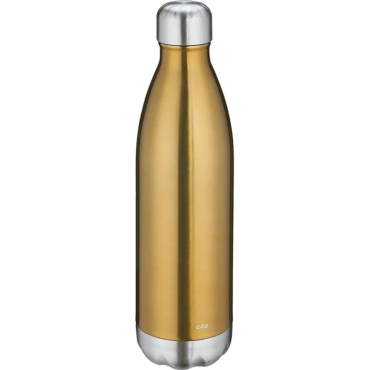 Cilio 'ELEGANTE' Isoliertrinkflasche, Edelstahl gold, 750 ml