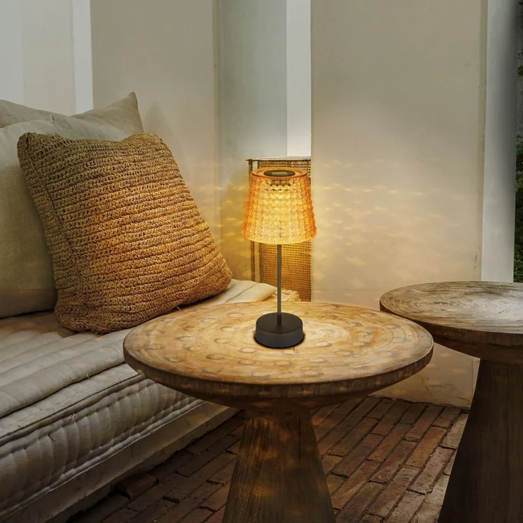 Tischlampe Kabellos 2er Set Solar Akku Tischleuchte Außen Solarleuchte 36634-2A – Bild 4