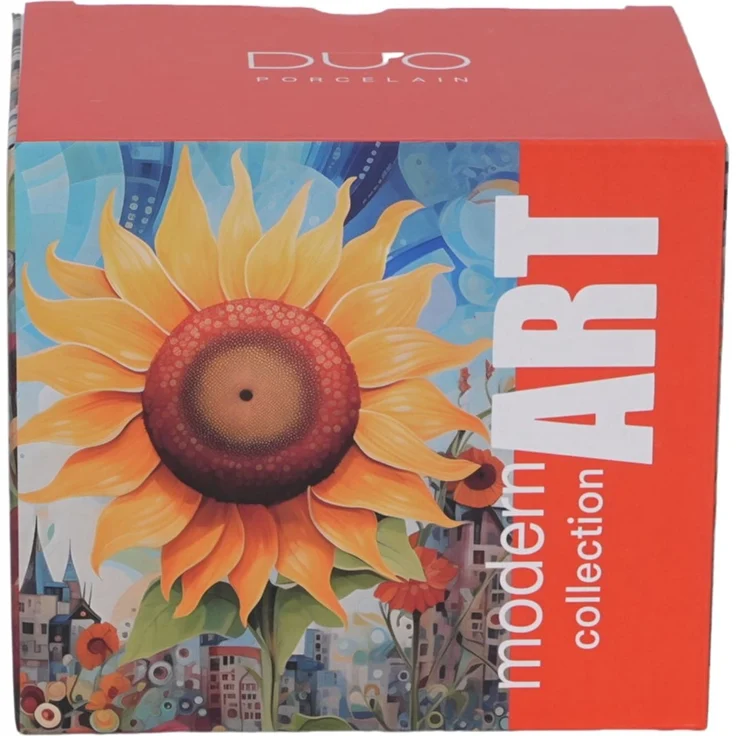 DUO Becher 450 ml MODERN SUNFLOWER New Bone China Porzellan – Bild 3