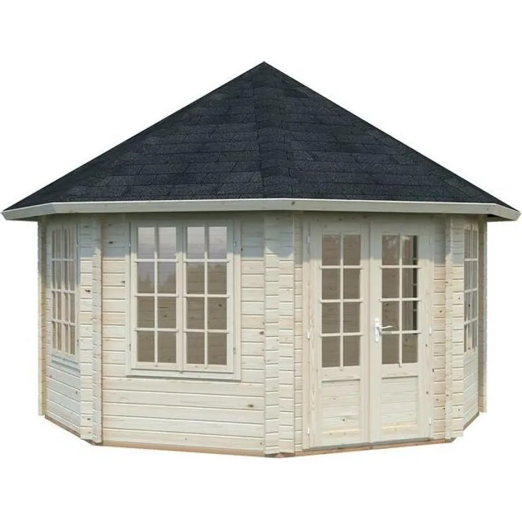 Palmako Holz Pavillon Hanna, 14,1 m², transparent tauchgrundiert