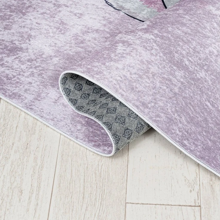 Mazovia Kinderteppich Kinderteppich Kinderzimmerteppich Ballett Ballerina, 80 x 150 cm, Kurflor, Waschbar in Waschmaschine, Höhe 5 mm, Rutschfest – Bild 3