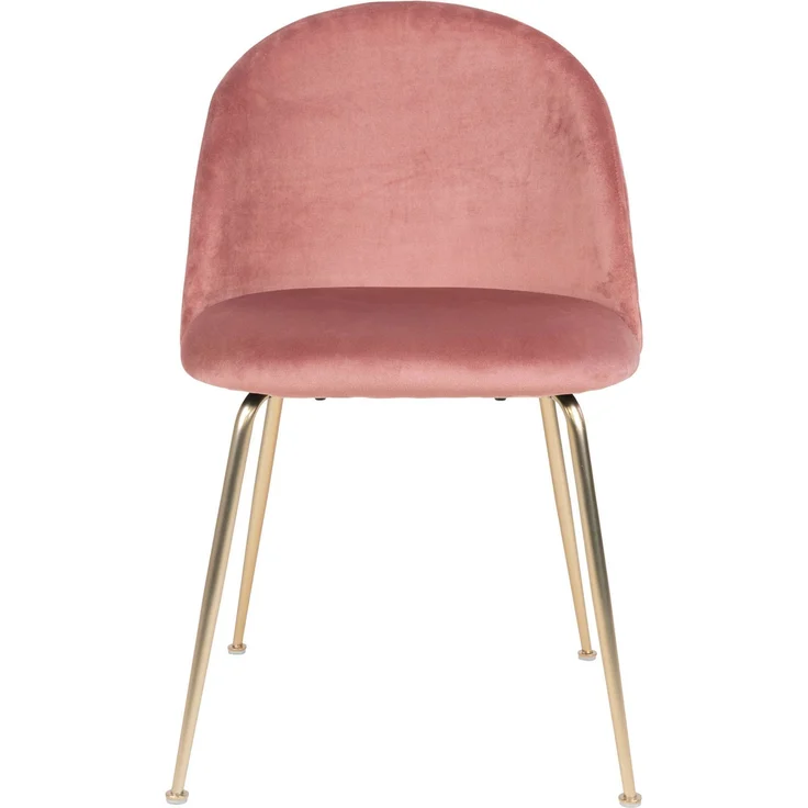 House Nordic Esszimmerstuhl, Samt, Rosa, Beine in Messingoptik, HN1214 - 2er set – Bild 2