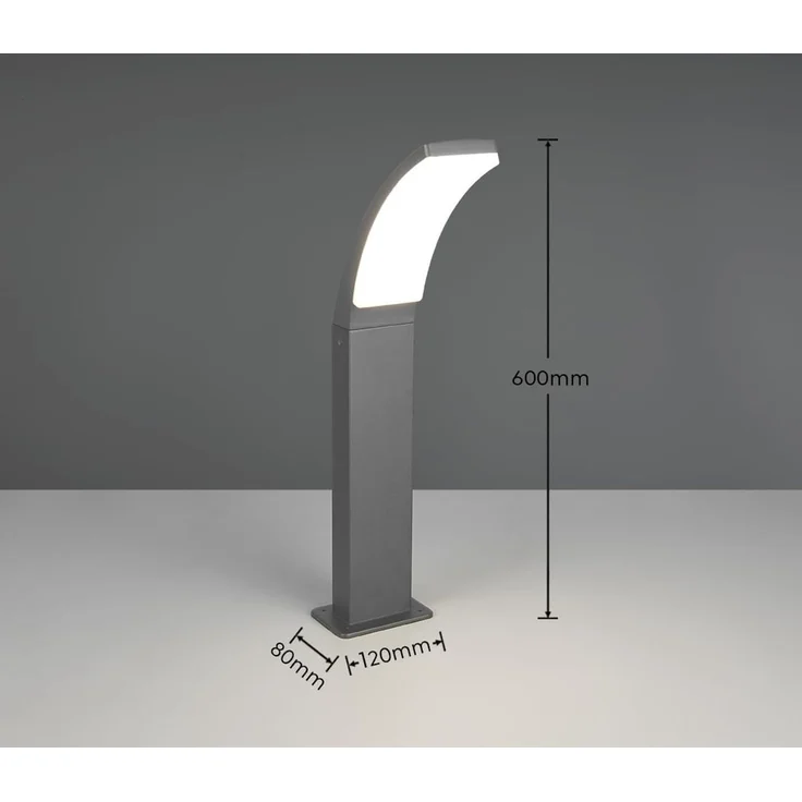 Moderne LED Wegeleuchte BEJA aus Aluminium in Anthrazit, Höhe 60cm – Bild 7