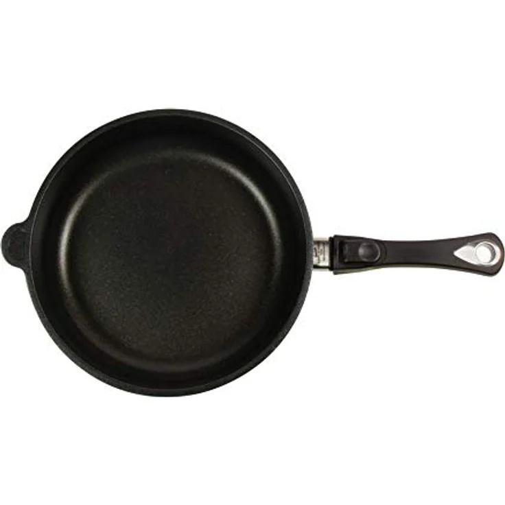 AMT Gastroguss Bratpfanne, 28 cm Ø, 7 cm hoch, Schmorpfanne, abnehmbarer Stiel, induktionsgeeignet, Lotan® Antihaft-Veredelung, Gusspfanne (Aluguss) – Bild 2