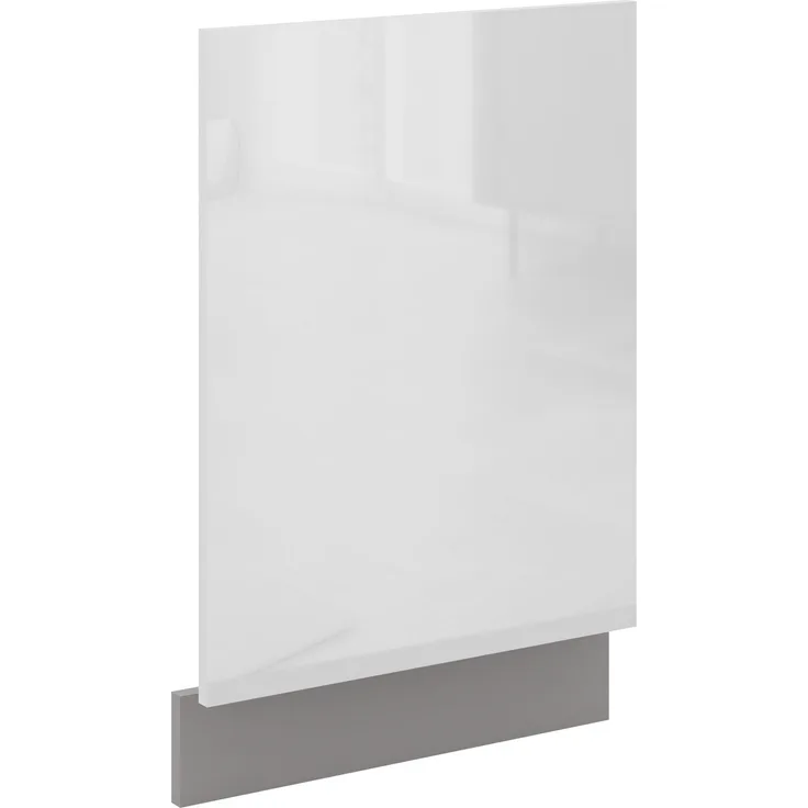 Frontblende Geschirrspüler integriert 45 cm Weiß Hochglanz Küche Bianca Grey