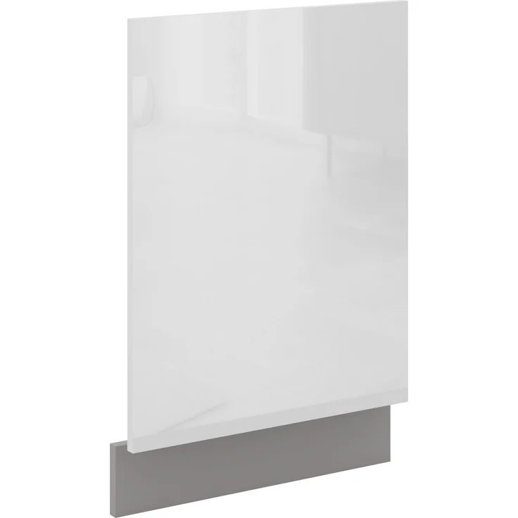 Frontblende Geschirrspüler integriert 45 cm Weiß Hochglanz Küche Bianca Grey – Bild 1