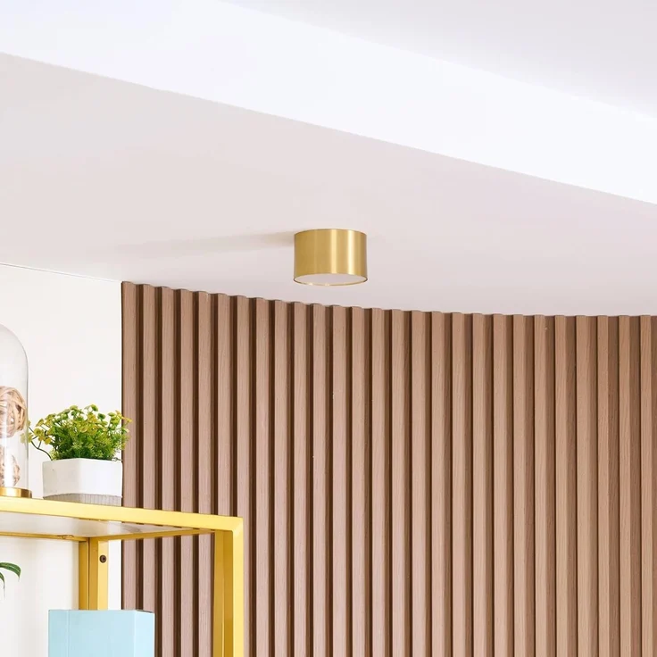 Lindby Deckenstrahler Nivoria, LED, Metall, Gold / Messing warmweiß IP20, LED 9 W gesamt, warmweiß – Bild 3