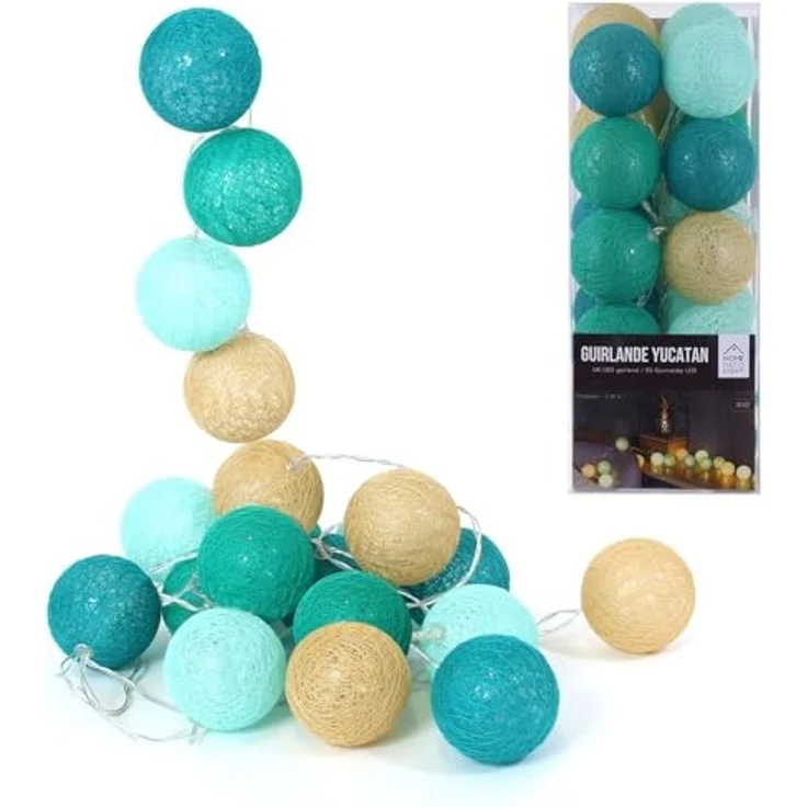 HOME DECO FACTORY Yucatan Garland mit 20 LEDs, 3.45 m, Blau – Bild 6