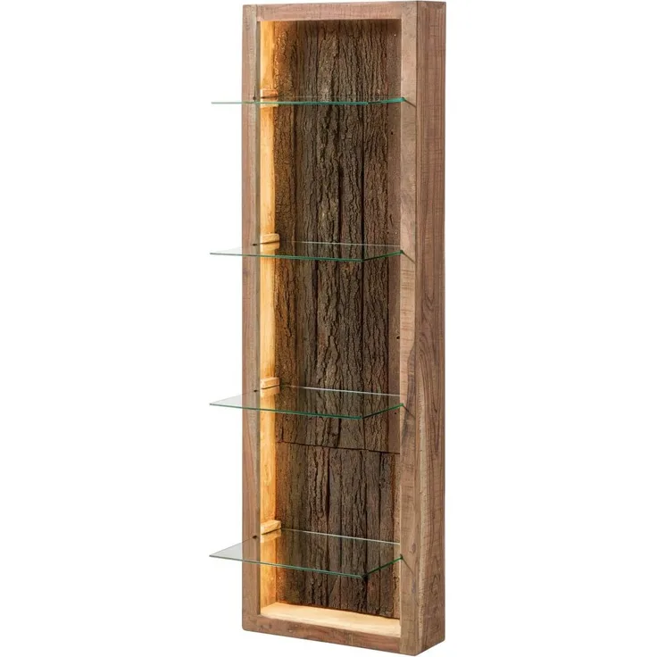 Wandregal BARK Akazie massiv dula 45 cm LED Wolf Möbel