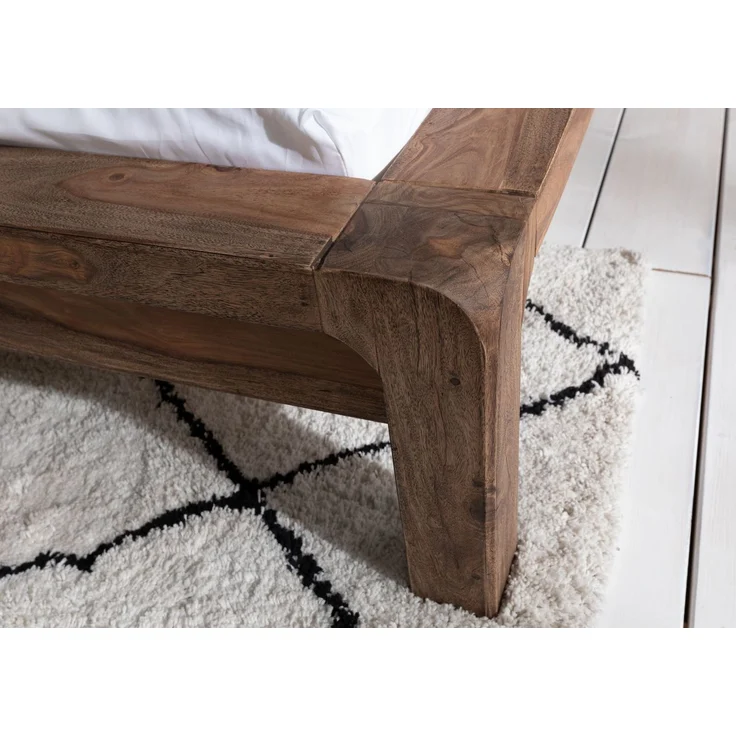 Bett Sheesham 160x200x80 grau geölt BUENO #012 – Bild 6
