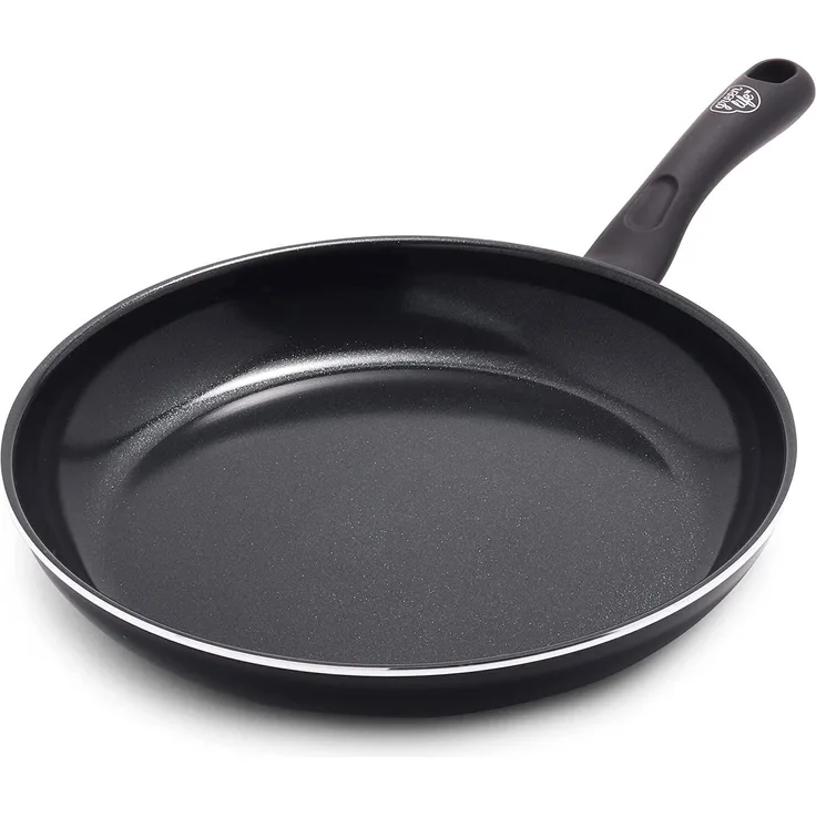 GreenLife CW002045-002 Healthy Nonstick Dishwasher Oven Safe Sta Soft Grip Diamond Reinforced 10 Ceramic Non-Stick Open Frypan, Inch, Black