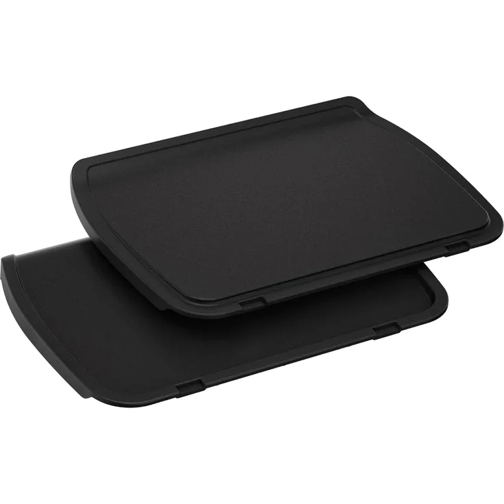 Tefal Plancha-Platten, kompatibel mit OptiGrill, OptiGrill +, OptiGrill Elite, für empfindliche Zutaten, antihaftbeschichteter Aluminium-Druckguss, Schwarz, XA728810