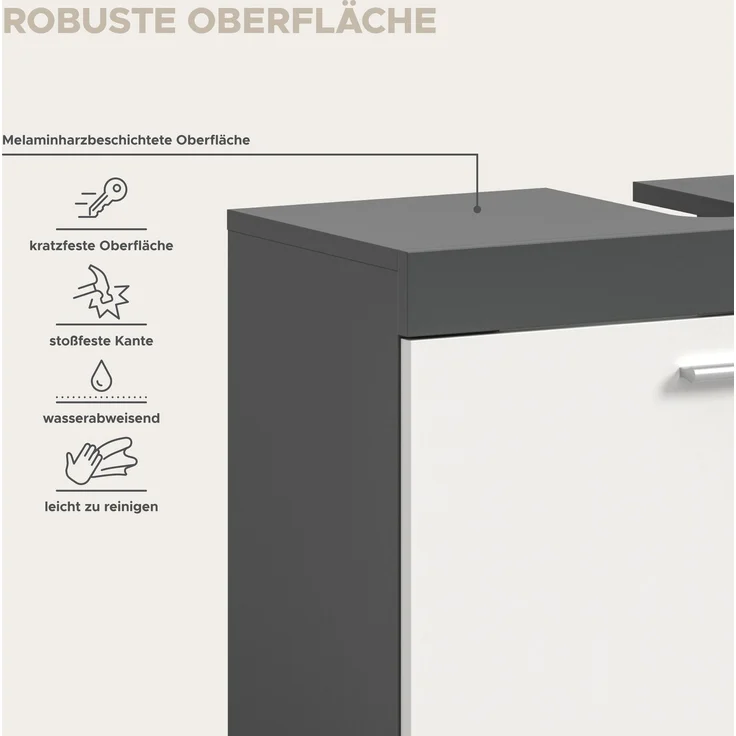 Noah Waschbeckenunterschrank in weiß – Bild 7