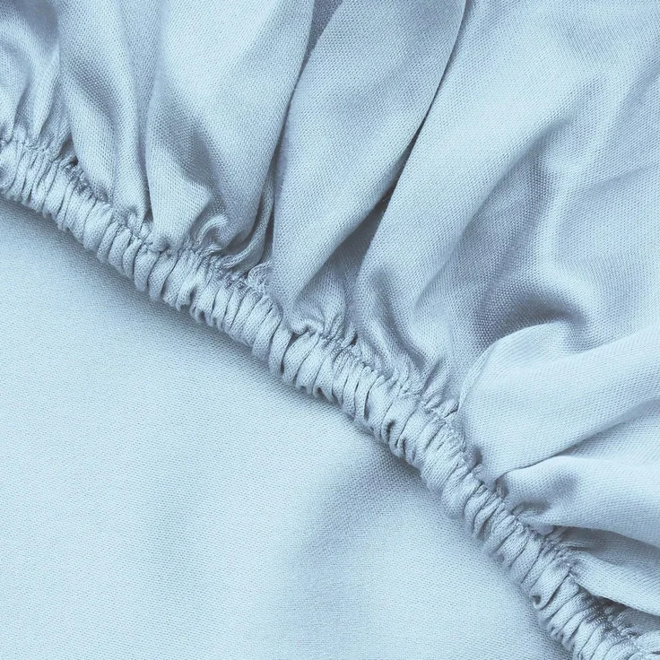 L'essentiel Maison 'Light Blue' Ranforce Spannbettlaken Double XL (FR) (IT) (ES) (DE), Hellblau, 200+30 x 140 cm – Bild 4