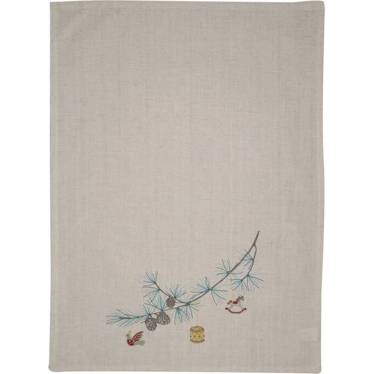 Greengate Geschirrtuch Xmas Geschirrtuch bedruckt pale grey 70x50cm – Bild 4
