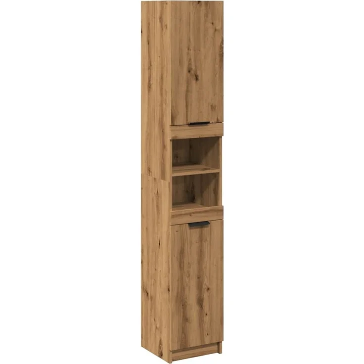 vidaXL Badschrank Artisan-Eiche 32x34x188,5 cm Holzwerkstoff 856944 – Bild 1