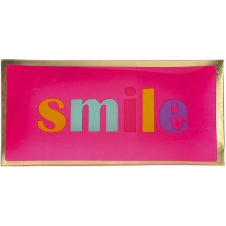 Giftcompany - Glasteller "Love Plates" Smile Dekoteller 10x21cm Pink 1147505082