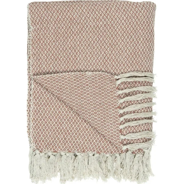 Sommerdecke Karomuster creme/burned