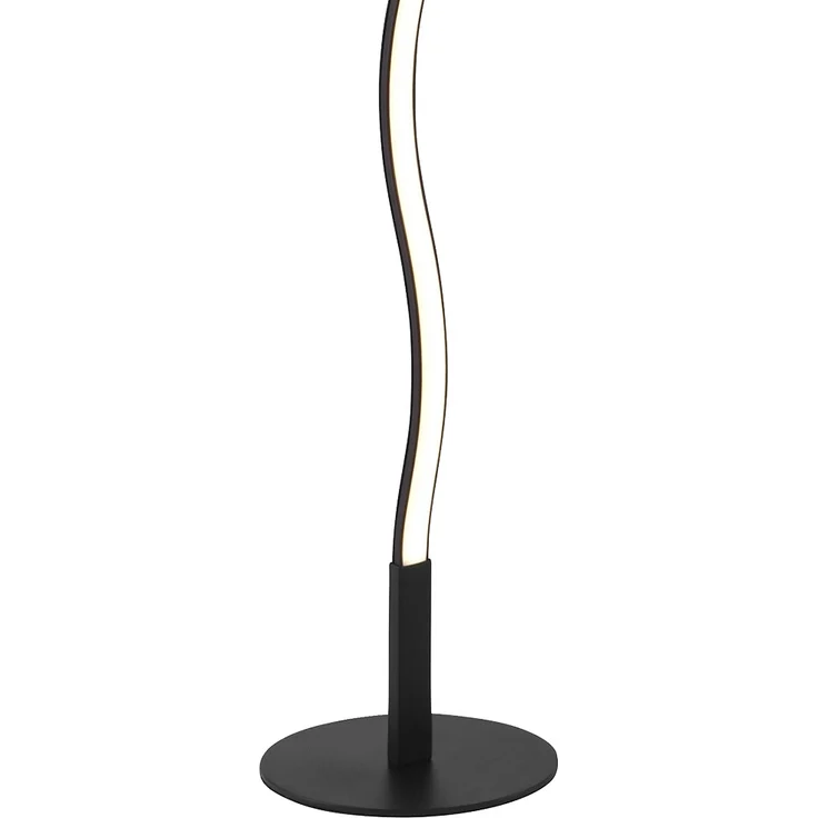 LED Stehleuchte, Wellen Design, schwarz, H 120 cm – Bild 8