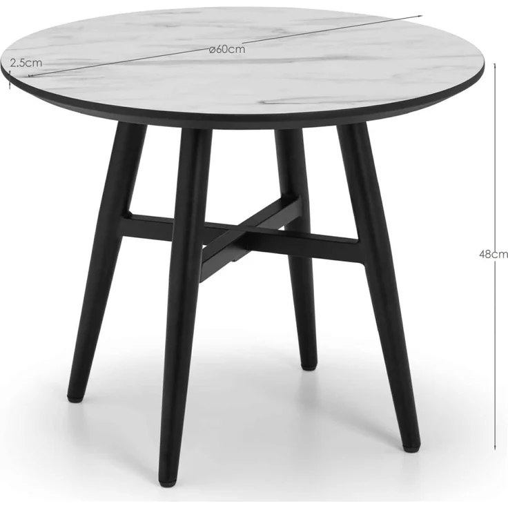 Der Julian Bowen Firenze Lampentisch in weißem Marmor ist ein luxuriöser und moderner Akzenttisch für jeden Raum – Bild 3