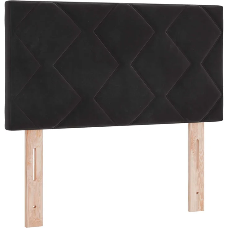 vidaXL Boxspringbett mit Matratze Schwarz 80 x 200 cm Samt 3450610 – Bild 4