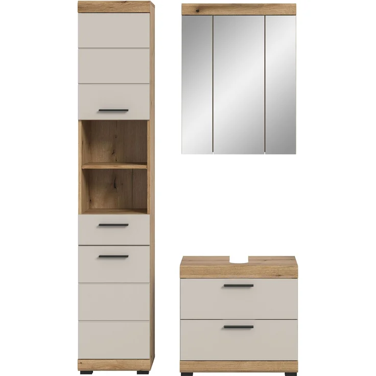 Badkombination B/H/T: 112x191x34 cm in Evoak Oak Nachbildung – Bild 2