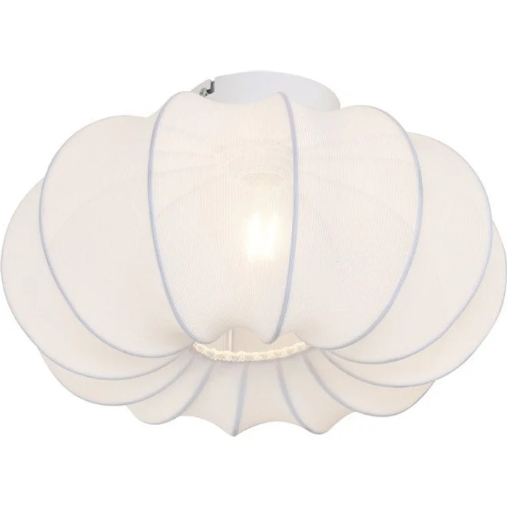 Qazqa Deckenleuchte Plu ayesha, ohne Leuchtmittel, E27, Weiß, Japandi, Textil, 1-flammig – Bild 5