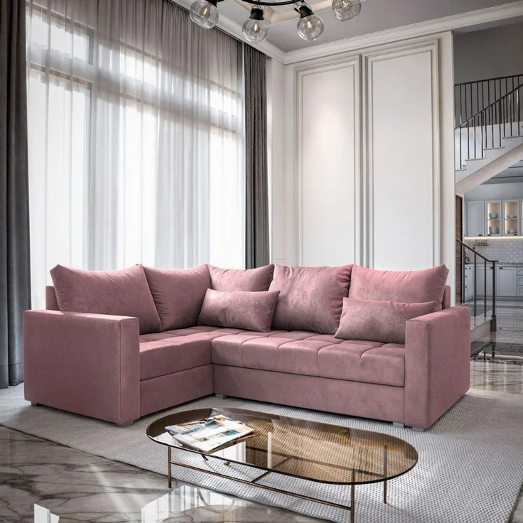 Masseno Ecksofa LIRENO mit Schlaffunktion L-Form, Sofa mit Bettkasten – Bild 5