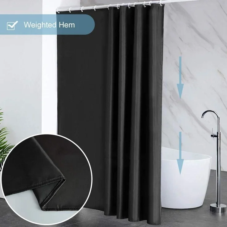 Duschvorhang Anti-schimmel Badezimmer Textilvorhang Polyester Antibakteriell – Bild 3