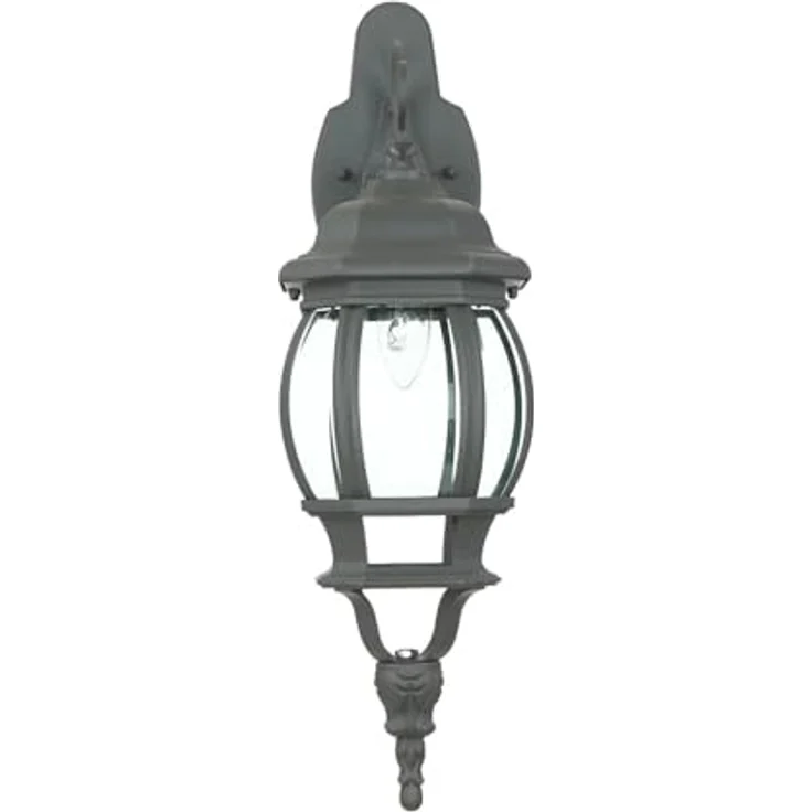 Licht-Erlebnisse Außenlampe Wand "Brest", Rustikale Wandleuchte in Anthrazit, H:54 cm, IP44, E27, Wetterfest für Terrasse und Garten – Bild 5