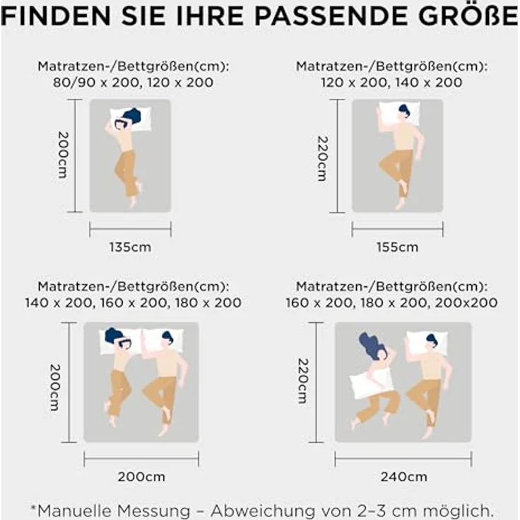BEDSURE Bettdecke 155x220 Winterdecke 450gsm - Warm Winterdecke 155x220 cm für Winter, 220x155 Waschbar Dicke Winterbettdecke, Weiß – Bild 9