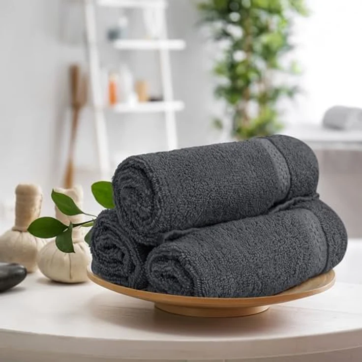 Utopia Towels Gästetücher, 30 x 50 cm, Grau, 10er-Pack | mit Aufhängeschlaufe, 100 % Baumwolle, Handtücher, weiches und saugfähiges Gästetuch-Set, schnell trocknende Waschlappen – Bild 5
