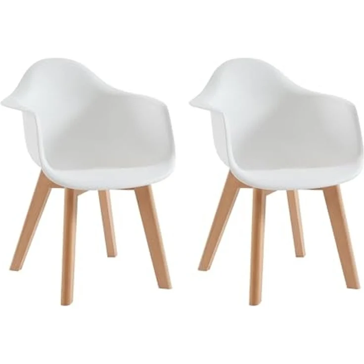 Vente-unique - POUPINETTE Stuhl Plastik Weiß - B 41,5 cm x H 57 cm x L 41,5 cm – Bild 1
