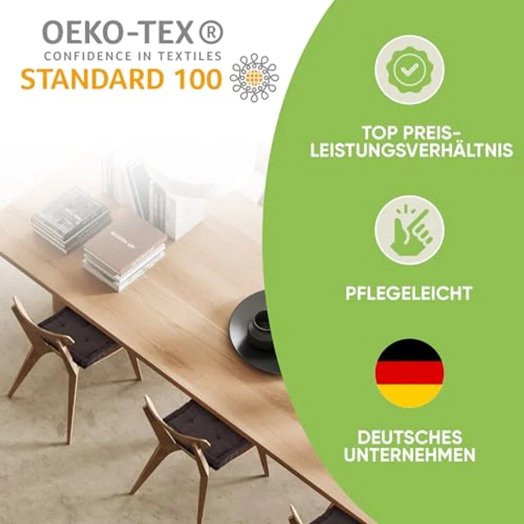 Gräfenstayn Sitzkissen 4er Set 40x40 cm mit 8 cm Polsterung aus 100 % Baumwolle -, robustes Sitzkissen für Indoor & Outdoor, bequemes Bodenkissen – Bild 7