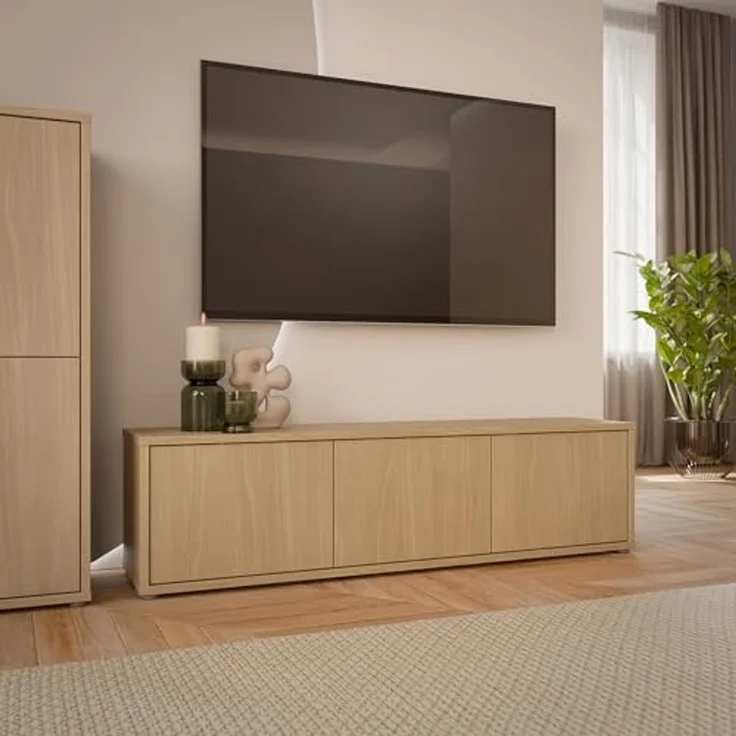 FORTE Lowboard Alice Springs, TV-Board, viel Stauraum, große Türen zum Aufklappen, B/H/T 154,2/41,5/34,9 cm Klapptüren – Bild 3