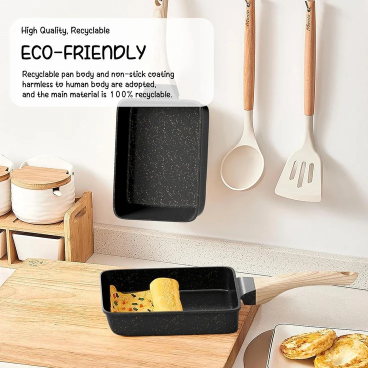 Induktionspfanne Tamagoyaki Omelette Antihaft Granit Beschichtung – Bild 6