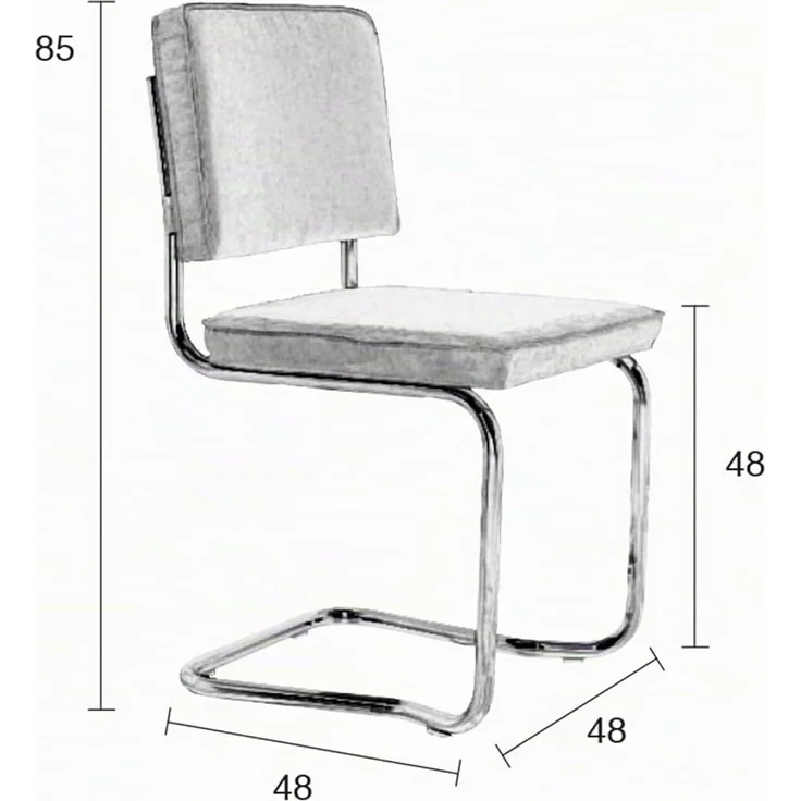 Zuiver Esszimmerstuhl Ridge Kink im 2er-Set, Stoffbezug Grün mit Stahlgestell, Retro-Design fürs Wohnzimmer – Bild 2
