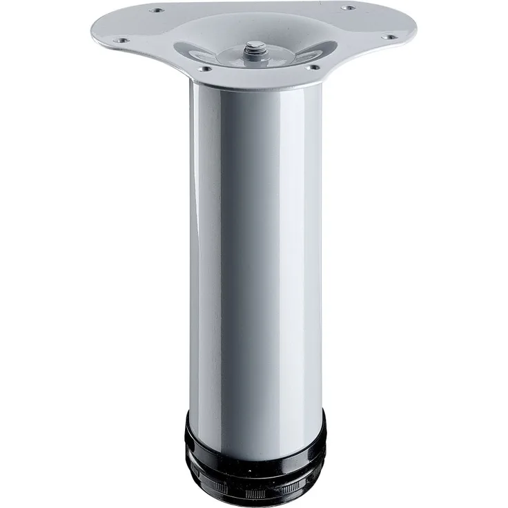 Hettich Tischbein 6,0 x 20 - 23 cm Stahl Aluminium-Optik - 1 Stück