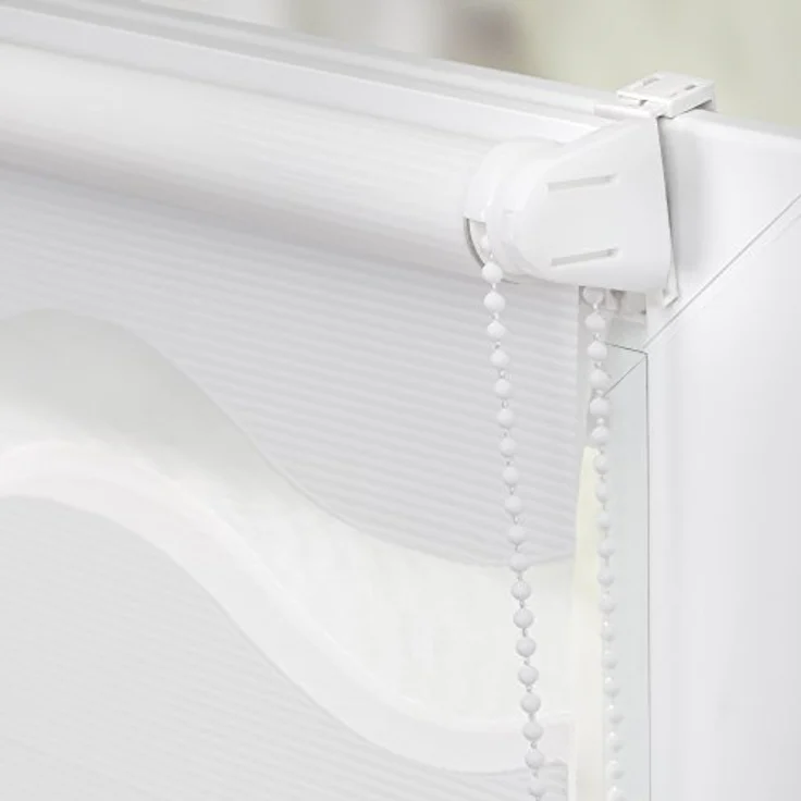 Lichtblick Sonnenschutzsysteme GmbH Doppelrollo Stockholm 45 cm x 150 cm (BxL) Weiß Duo Rollo in extravagantem Stil; Klemm- und schraubbar; Lichtdurchlässig und blickdicht – Bild 8