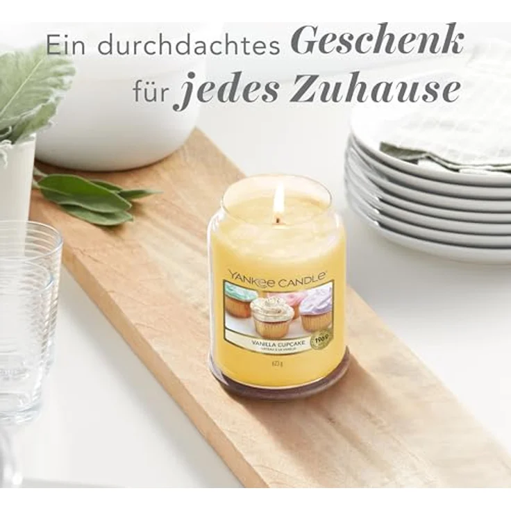 Yankee Candle Duftkerze im Glas (groß) | Vanilla Cupcake | Kerze mit langer Brenndauer bis zu 150 Stunden | Perfekte Geschenke für Frauen – Bild 6
