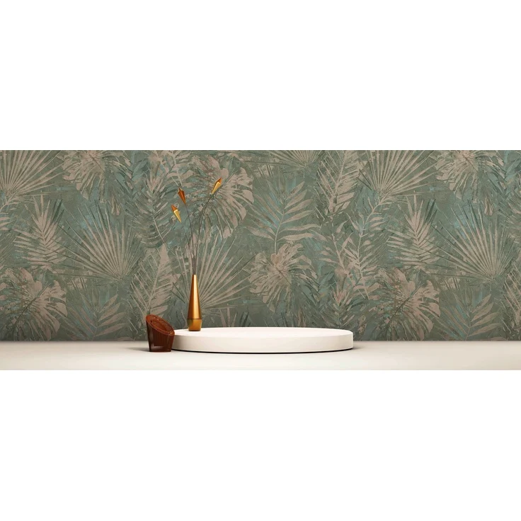 A.S. Création Vliestapete Natural Living Dschungelblätter, leicht strukturiert, gemustert, matt, neutral, (1 St), Dschungel Tapete Vlies Vlies Wand Tapeten Wohnzimmer Schlafzimmer Flur – Bild 1