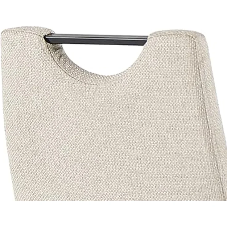 byLIVING Freischwinger 2er Set Capri, Webstoff Taupe, Metall schwarz, mit Griff und bequemer Polsterung, Schwingstühle, Polsterstühle, Maße: B 44, H 88, T 55 cm – Bild 5