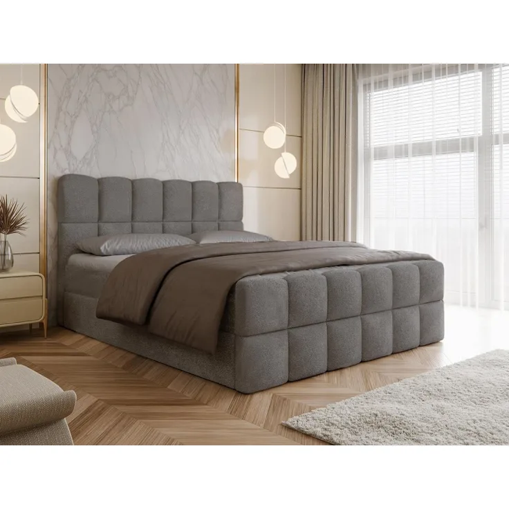 Compleo Boxspringbett Wolkenbett mit zwei Bettkästen, Bezug: Bouclé, Designer Bett