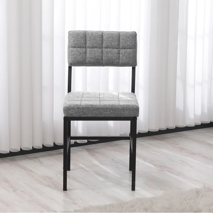 Skye Decor 'Dubai - Grey' Stuhl, Grau, 40 x 82 x 40 cm – Bild 2