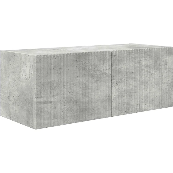vidaXL TV-Wandregal-Set Wandmontiert 4 pcs Beton Grau Holzwerkstoff 3408919 – Bild 5