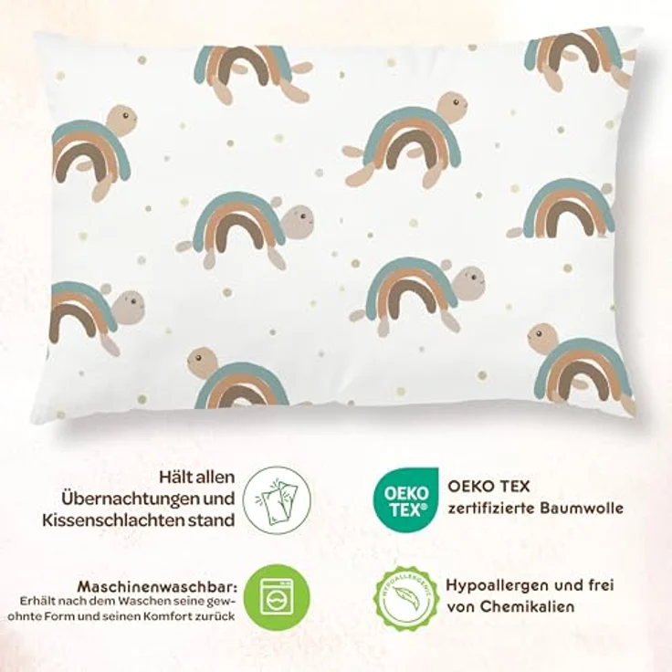 Baumwoll-Kissenbezug für Kinder Größe 33x45 cm. Hochwertige Qualität, angenehm weich und pflegeleicht. Mit verschiedenen Designs. Ideal für komfortablen und erholsamen Schlaf. – Bild 4