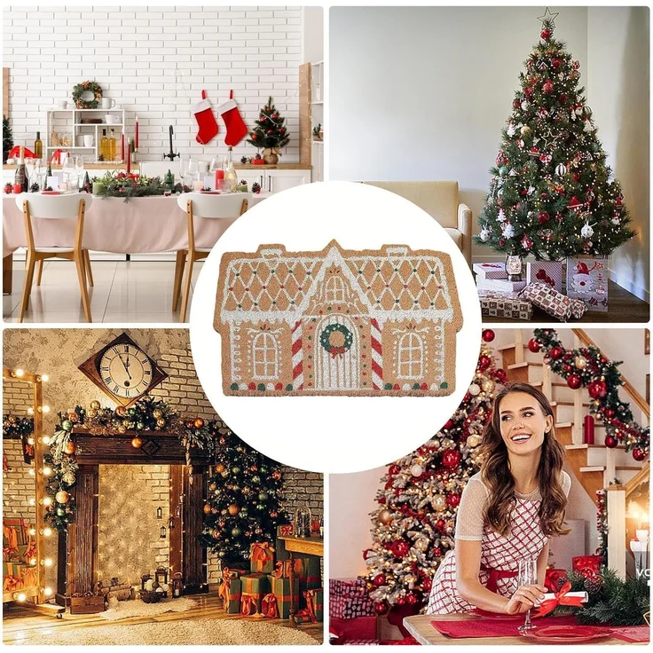 ABC Weihnachts-Fußmatte, rutschfest, Weihnachtsbaum-Motiv – Bild 4